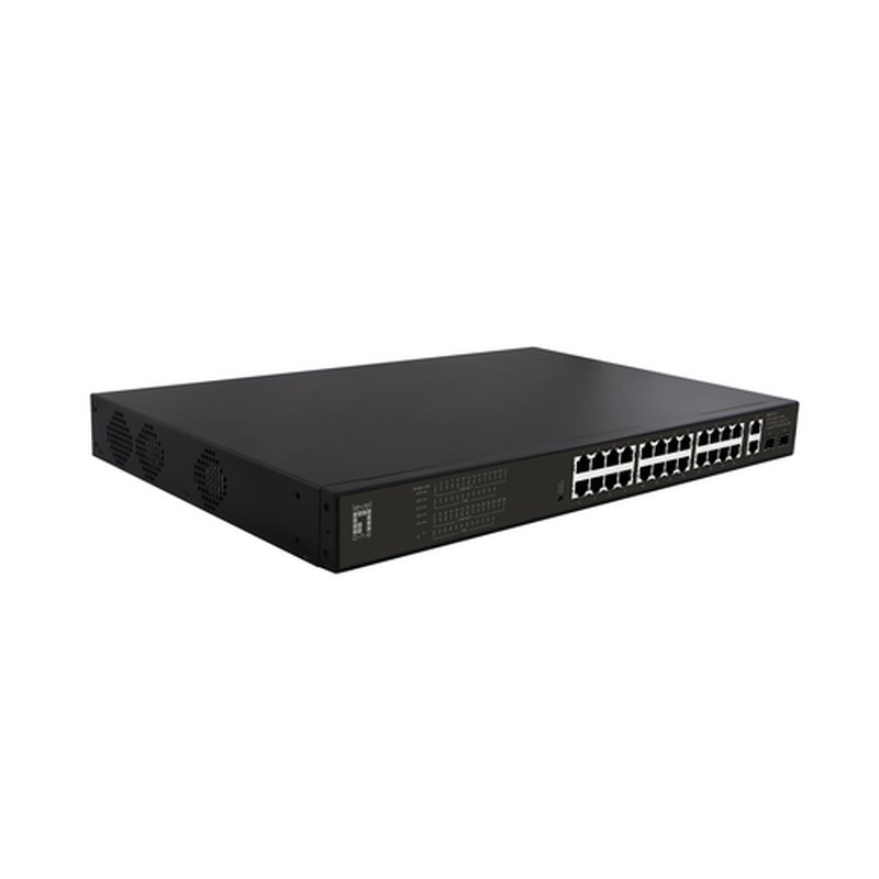 LevelOne GEP-2821 switch No administrado Gigabit Ethernet (10/100/1000) Energía sobre Ethernet (PoE) 1U Negro