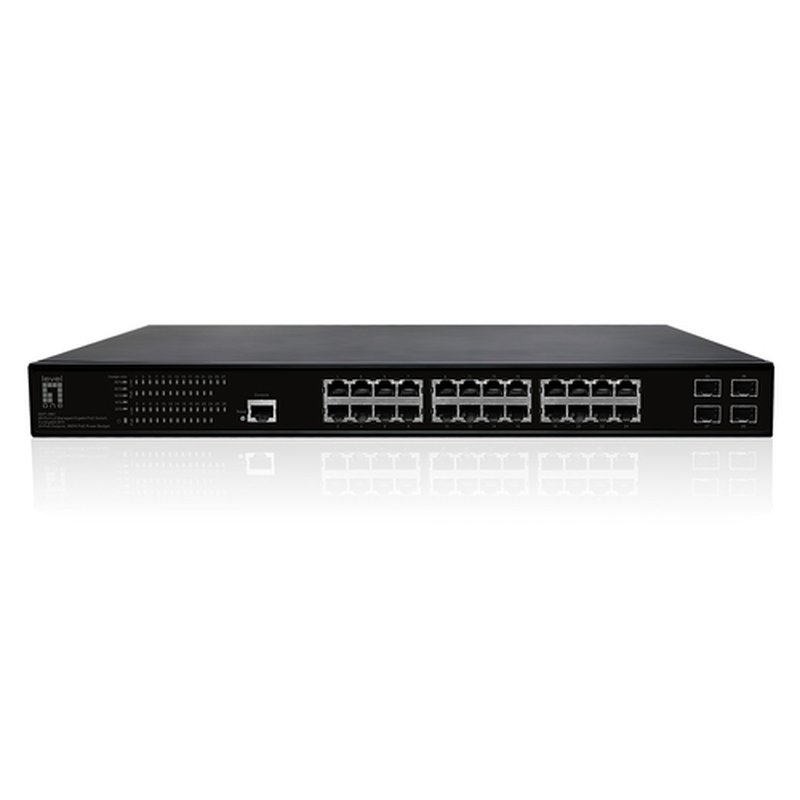 LevelOne GEP-2861 switch Gestionado L2 Gigabit Ethernet (10/100/1000) Energía sobre Ethernet (PoE) 1U Negro
