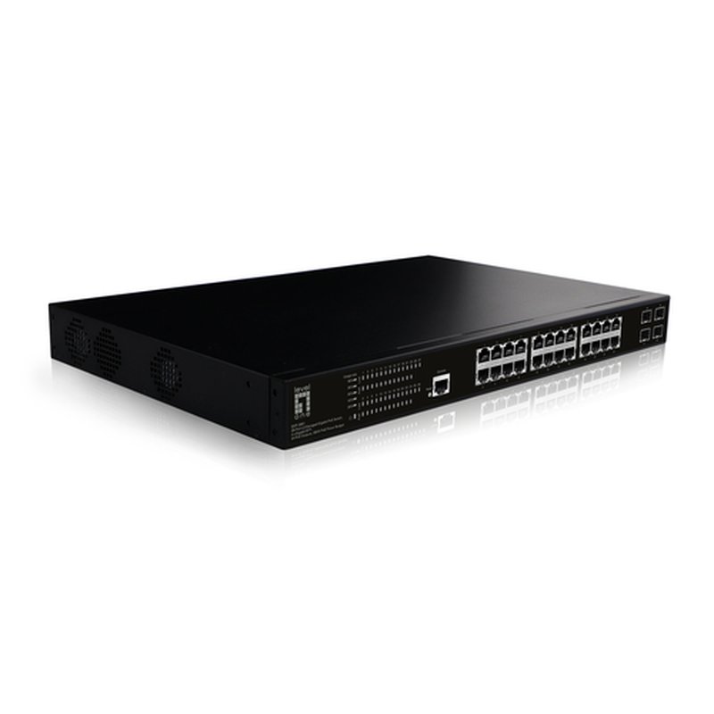 LevelOne GEP-2861 switch Gestionado L2 Gigabit Ethernet (10/100/1000) Energía sobre Ethernet (PoE) 1U Negro - Imagen 3