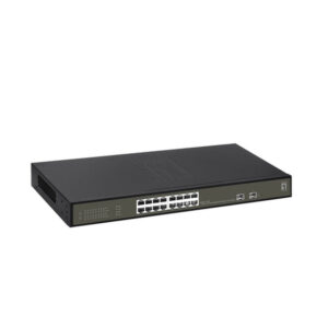 LevelOne GES-2118P switch Gestionado L2 Gigabit Ethernet (10/100/1000) Energía sobre Ethernet (PoE) Negro