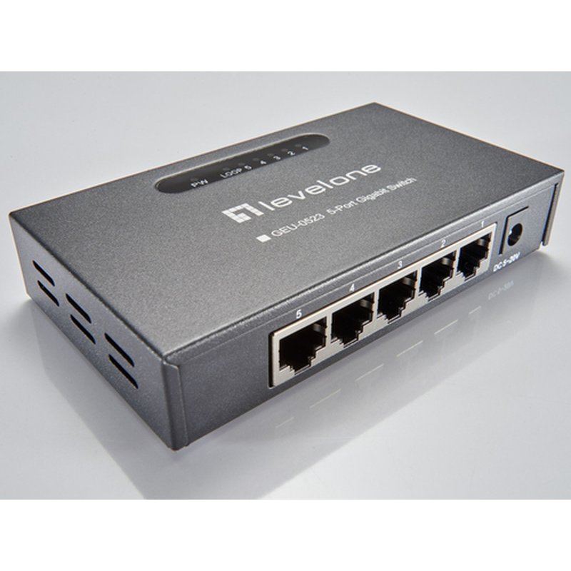 LevelOne GEU-0523 switch No administrado Gigabit Ethernet (10/100/1000) Negro - Imagen 3