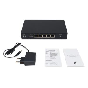 LevelOne GEU-0525 switch No administrado 2.5G Ethernet (100/1000/2500) Negro
