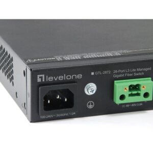 LevelOne GTL-2872 switch Gestionado L3 Negro