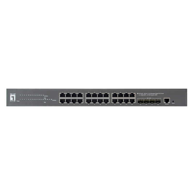 LevelOne GTP-2871 switch Gestionado L3 Gigabit Ethernet (10/100/1000) Energía sobre Ethernet (PoE) Gris - Imagen 4
