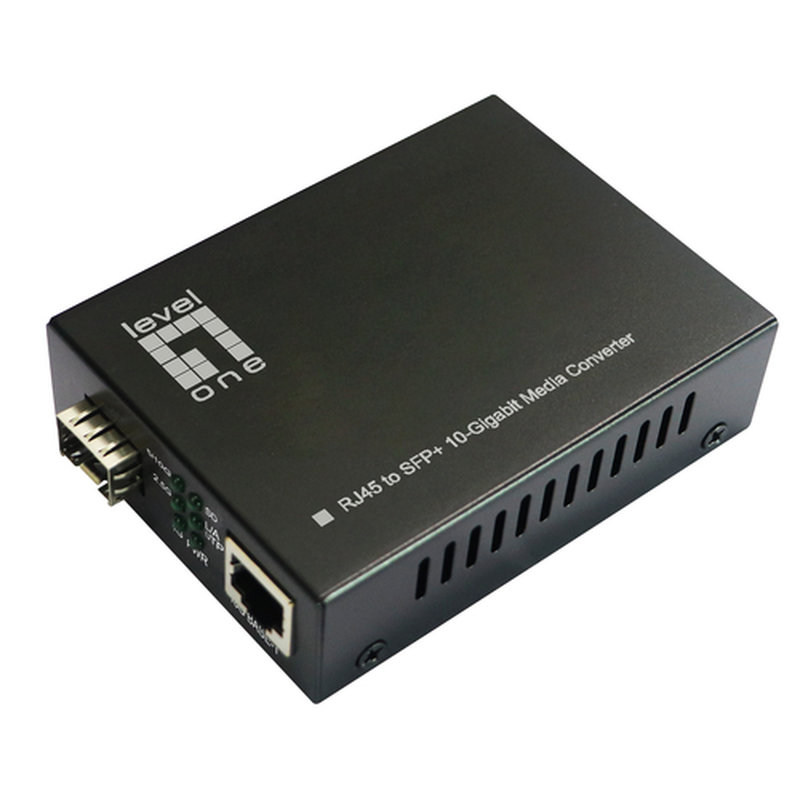 LevelOne GVT-2051 convertidor de medio 10000 Mbit/s Negro - Imagen 2