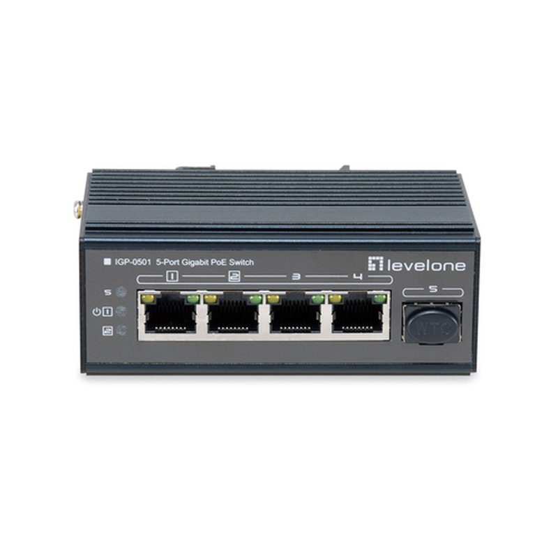 LevelOne IGP-0501 switch Gigabit Ethernet (10/100/1000) Energía sobre Ethernet (PoE) Negro
