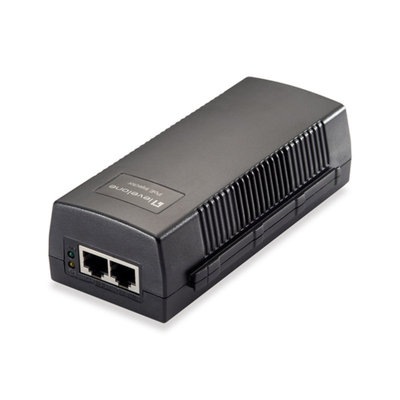 LevelOne POI-3010 adaptador e inyector de PoE Ethernet rápido, Gigabit Ethernet 52 V