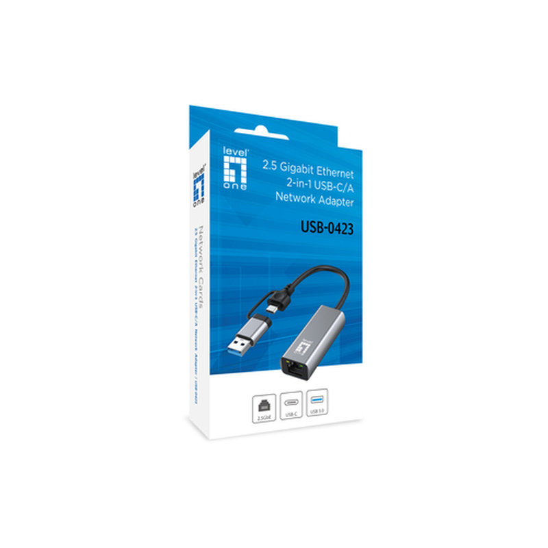 LevelOne USB-0423 adaptador y tarjeta de red Ethernet 2500 Mbit/s LevelOne USB-0423 adaptador y tarjeta de red Ethernet 2500 Mbit/s - Imagen 5