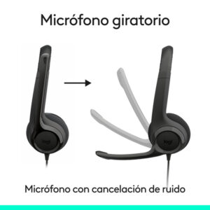 Logitech Auriculares con Cable H390 para PC/Portátil, Auriculares Estéreo con Micrófono con Supresión de Ruido, USB-C, Controles en línea, funciona con Chromebook Logitech Auriculares con Cable H390 para PC/Portátil, Auriculares Estéreo con Micrófono con Supresión de Ruido, USB-C, Controles en línea, funciona con Chromebook