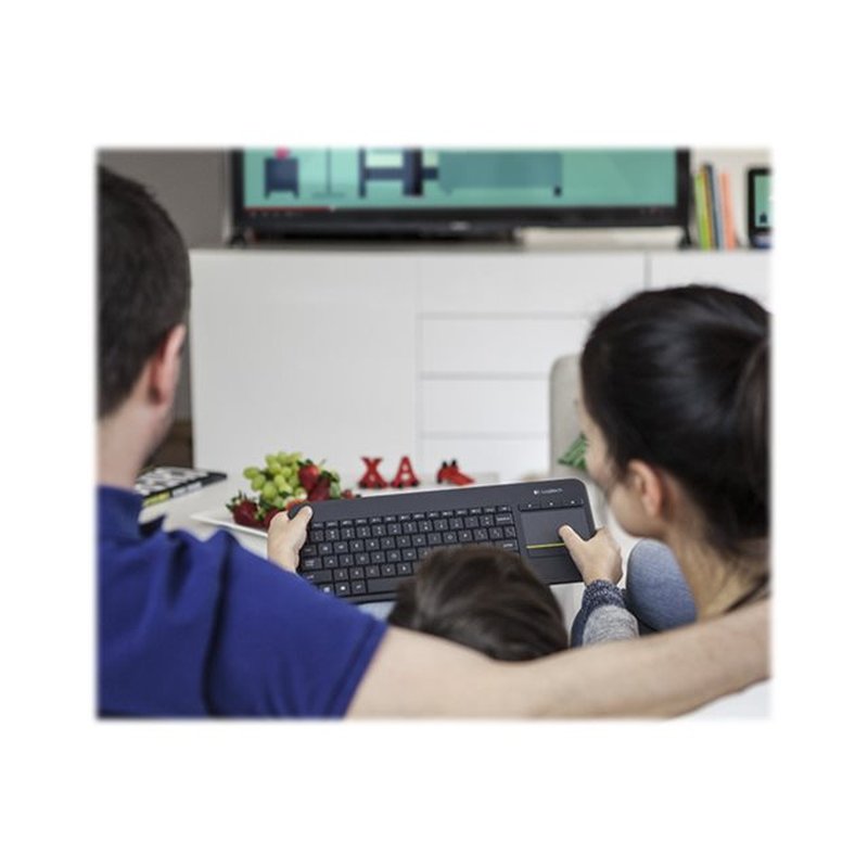 Logitech K400 Plus Tv teclado RF inalámbrico QWERTY Inglés Negro - Imagen 9