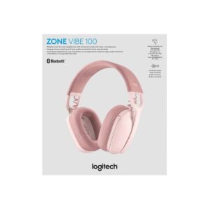 Logitech Zone Vibe 100 Auriculares Inalámbrico Diadema Llamadas/Música Bluetooth Rosa