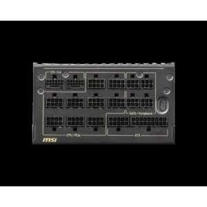 MSI MEG Ai1600T PCIE5 unidad de fuente de alimentación 1600 W 24-pin ATX ATX Negro