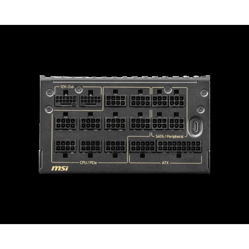 MSI MEG Ai1600T PCIE5 unidad de fuente de alimentación 1600 W 24-pin ATX ATX Negro - Imagen 2