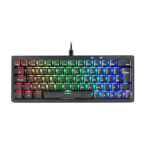 Mars Gaming MKMINIPRO, Teclado Mecánico Ultra-Compacto 60%, Switches Mecánicos Hot-Swappable, Iluminación RGB Chroma, Teclado Gaming Antighosting, Multiplataforma, Switch Silencioso, Español, Negro