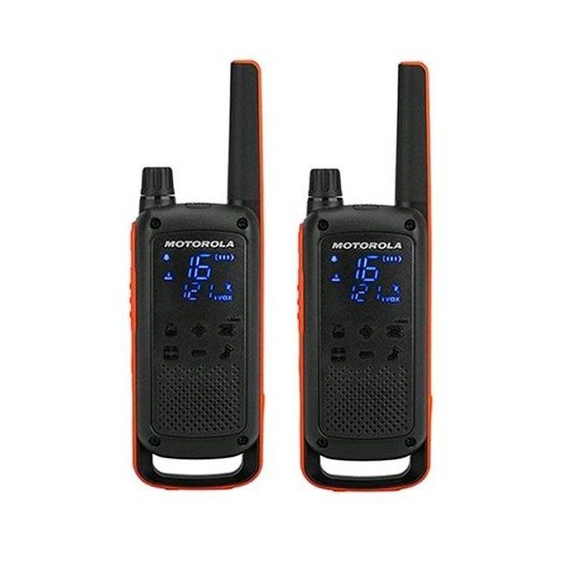 Motorola T82 Twin Pack & Chgr two-way radios 16 canales Negro, Naranja