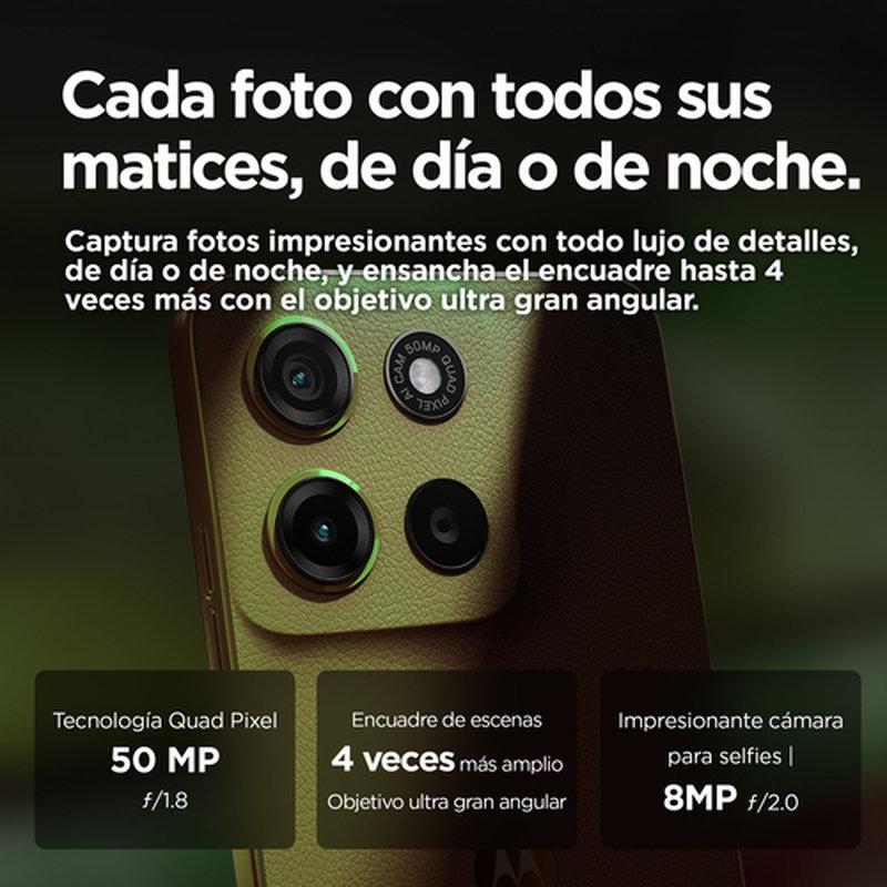 Motorola moto g15 17,1 cm (6.72") SIM doble Android 15 4G USB Tipo C 4 GB 128 GB 5200 mAh Verde Motorola moto g15 17,1 cm (6.72") SIM doble Android 15 4G USB Tipo C 4 GB 128 GB 5200 mAh Verde - Imagen 7