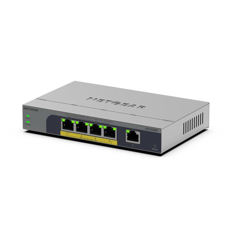 NETGEAR GS105EP No administrado Gigabit Ethernet (10/100/1000) Energía sobre Ethernet (PoE) Gris NETGEAR GS105EP No administrado Gigabit Ethernet (10/100/1000) Energía sobre Ethernet (PoE) Gris - Imagen 3