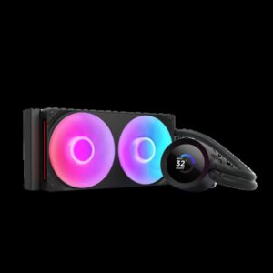 NZXT KRAKEN 240 RGB V2 - 240MM AIO LIQUID COOLER W/ 1.54IN. DISPLAY & & RGB CORE FAN ENTRY VERSION (BLACK)