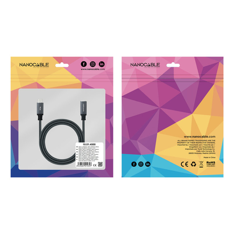 Nanocable 10.01.4501-L150-COMB cable USB USB 3.2 Gen 2x2 1,5 m USB C Negro Nanocable 10.01.4501-L150-COMB cable USB USB 3.2 Gen 2x2 1,5 m USB C Negro - Imagen 6