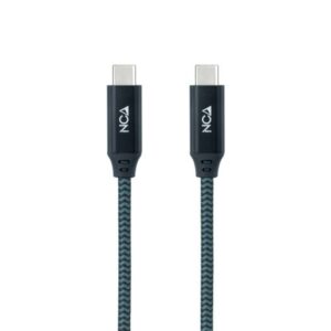 Alternative view of Nanocable Cable USB 3.2 Gen2x2 20Gbps 5A/100W 4K/60Hz USB-C/M-USB-C/M, Gris/Negro, 0.5 m