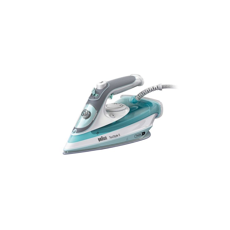 PLANCHA DE VAPOR BRAUN TEXSTYLE 5 SI5017GR 2700W GRIS-TURQUESA PLANCHA DE VAPOR BRAUN TEXSTYLE 5 SI5017GR 2700W GRIS-TURQUESA