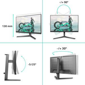 Philips Evnia 3000 27M2N3800A/00 pantalla para PC 68,6 cm (27") 3840 x 2160 Pixeles 4K Ultra HD LCD Gris