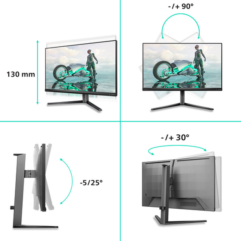 Philips Evnia 3000 27M2N3800A/00 pantalla para PC 68,6 cm (27") 3840 x 2160 Pixeles 4K Ultra HD LCD Gris - Imagen 3