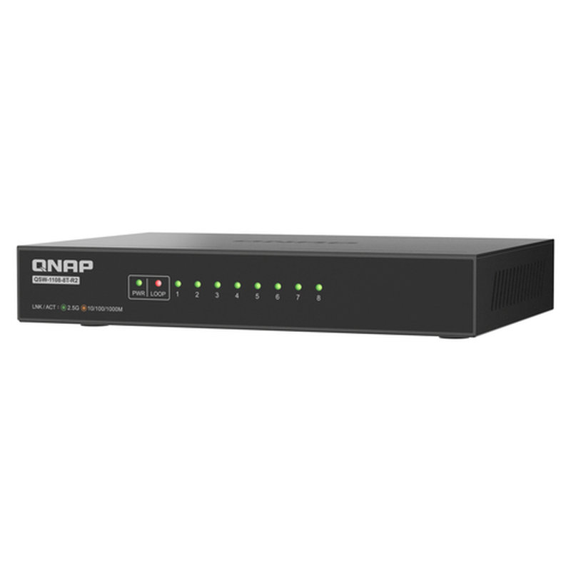 QNAP QSW-1108-8T-R2 switch No administrado 2.5G Ethernet (100/1000/2500) Escritorio Negro QNAP QSW-1108-8T-R2 switch No administrado 2.5G Ethernet (100/1000/2500) Escritorio Negro - Imagen 9