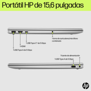 Reacondicionado | HP 15-fd0054ns Intel® Core™ i5 i5-1334U Portátil 39,6 cm (15.6") Full HD 8 GB DDR4-SDRAM 512 GB SSD Wi-Fi 6 (802.11ax) Windows 11 Home Azul