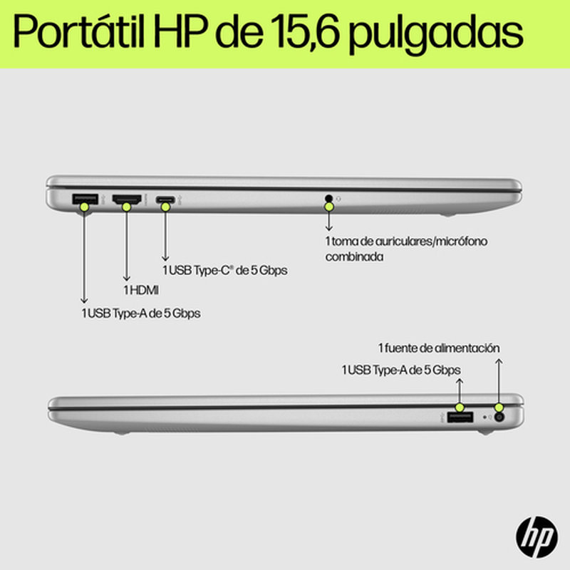 Reacondicionado | HP 15-fd0054ns Intel® Core™ i5 i5-1334U Portátil 39,6 cm (15.6") Full HD 8 GB DDR4-SDRAM 512 GB SSD Wi-Fi 6 (802.11ax) Windows 11 Home Azul - Imagen 5
