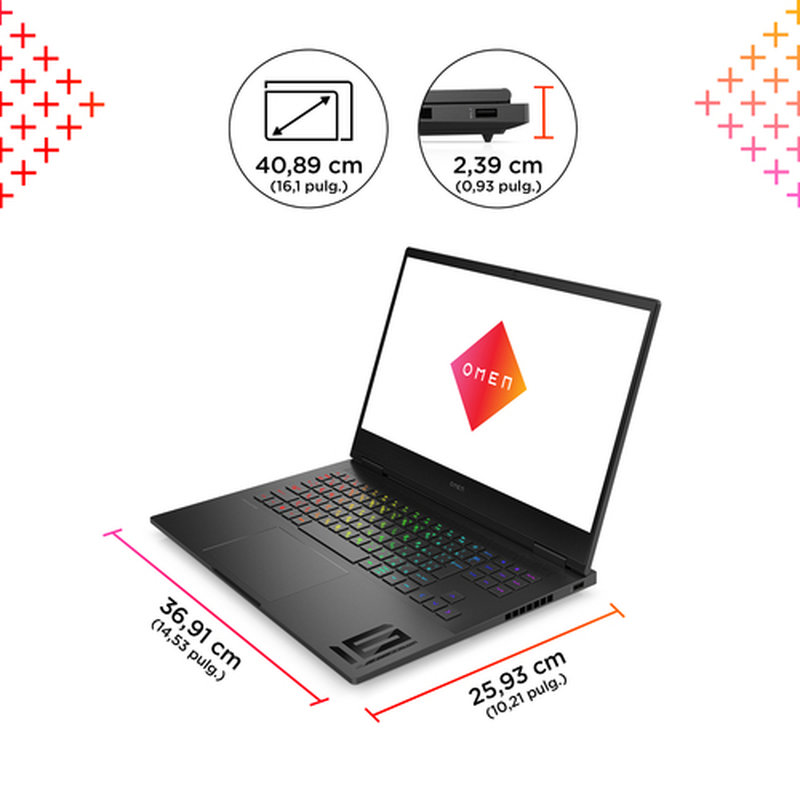 Reacondicionado | HP OMEN 16-wd0011ns Intel® Core™ i7 i7-13620H Portátil 40,9 cm (16.1") Full HD 32 GB DDR5-SDRAM 1 TB SSD NVIDIA GeForce RTX 4060 Wi-Fi 6E (802.11ax) FreeDOS Negro - Imagen 7