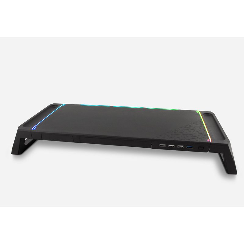 SOPORTE MONITOR ESCRITORIO COOLBOX DEEPGAMING RGB BLACK + HUB 4XUSB SOPORTE MONITOR ESCRITORIO COOLBOX DEEPGAMING RGB BLACK + HUB 4XUSB