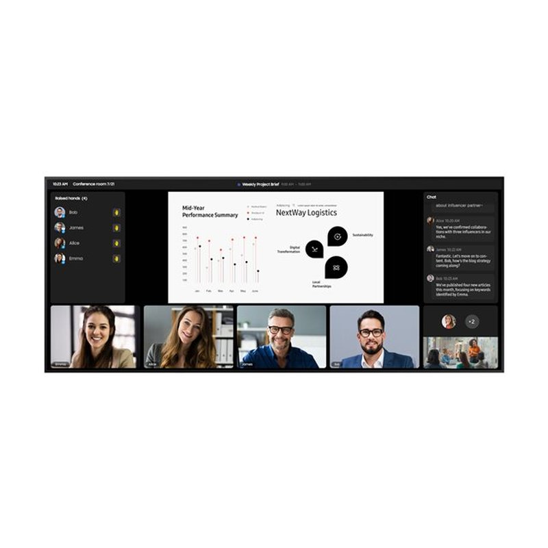 Samsung LH105QPD5BGXEN pantalla de señalización 2,67 m (105") Wifi 500 cd / m² 5K Ultra HD Negro Tizen 7.0 24/7