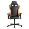 Mars Gaming MGC-PRO, Silla Gaming Profesional, Acabado Cuero PU, Reposabrazos 2D y Respaldo Reclinable 135°, Cojines Lumbar y Cervical Soft-Touch, Ruedas XL y Pistón Gas Clase 4, Naranja