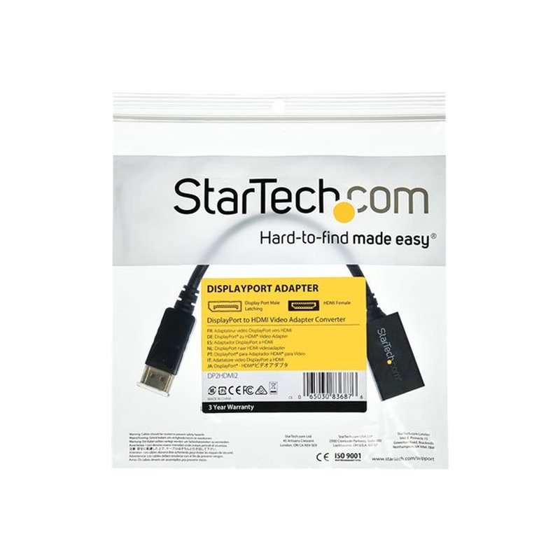 StarTech.com Adaptador Conversor de Vídeo DisplayPort a HDMI - Convertidor DP Pasivo - 1920x1200 StarTech.com Adaptador Conversor de Vídeo DisplayPort a HDMI - Convertidor DP Pasivo - 1920x1200 - Imagen 3
