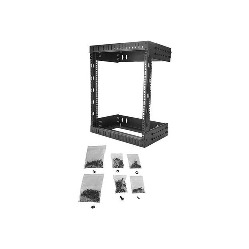 StarTech.com Armario Rack de Servidores de Marco Abierto 12U para Montaje en Pared - Profundidad Ajustable de 12 a 20" de Profundidad - Imagen 4