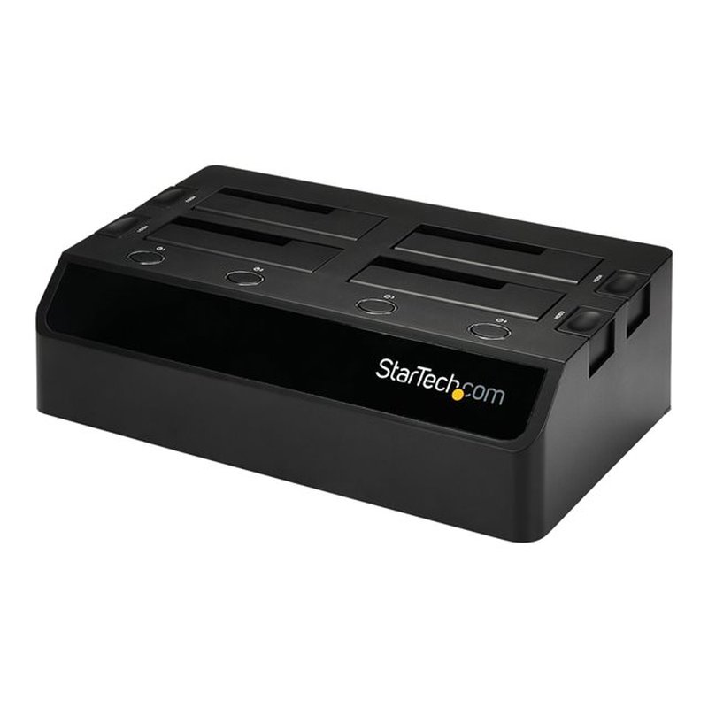 StarTech.com Base de Acoplamiento USB 3.0 de 4 Bahías SATA - Docking Station USB de Discos Duros o SSD SATA III de 2,5/3,5" - de Intercambio en Caliente - Carga Superior