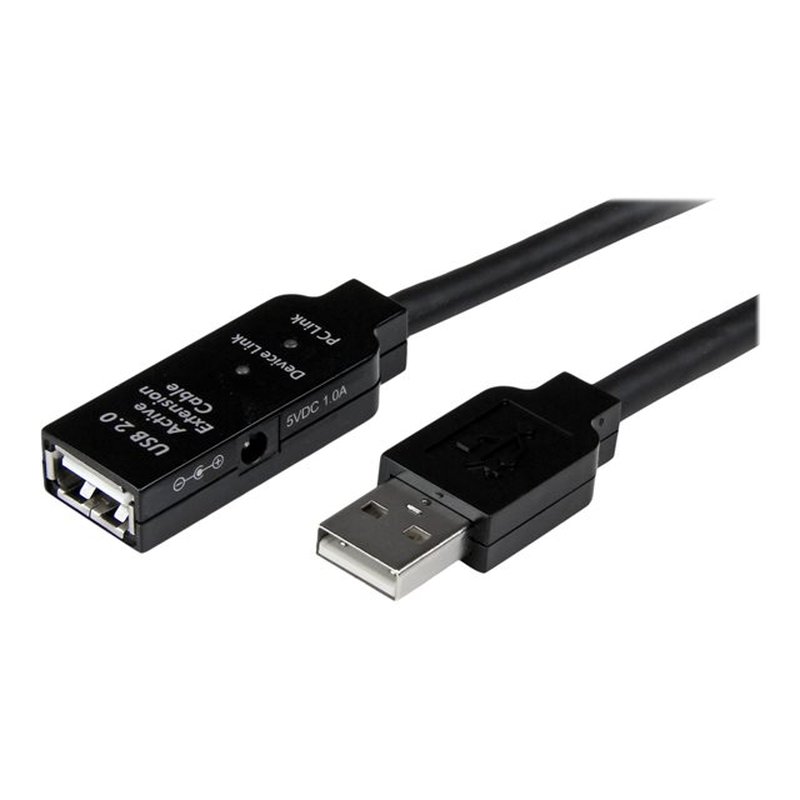 StarTech.com Cable 15m Extensión Alargador USB 2.0 Activo Amplificado - Macho a Hembra USB A - Negro StarTech.com Cable 15m Extensión Alargador USB 2.0 Activo Amplificado - Macho a Hembra USB A - Negro