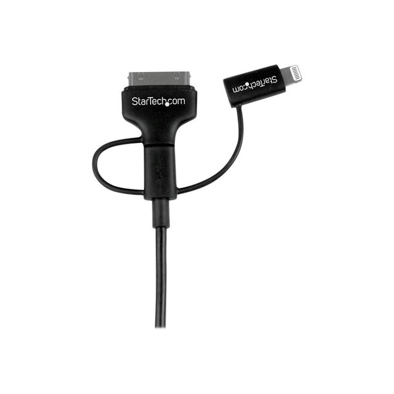 StarTech.com Cable de 1m Lightning, Dock de 30 pines o Micro USB a USB - Color Negro - Imagen 6