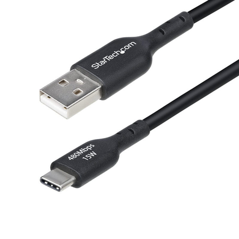 StarTech.com Cable de Carga USB-A a USB-C de 15cm - Cable Cargador USB-A a USB Tipo C - Cable USB 2.0 - 3A - Recubrimiento de TPE - Cable de Sincronización - M/M StarTech.com Cable de Carga USB-A a USB-C de 15cm - Cable Cargador USB-A a USB Tipo C - Cable USB 2.0 - 3A - Recubrimiento de TPE - Cable de Sincronización - M/M