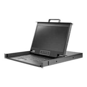 StarTech.com Consola KVM HD 1080p de Montaje en Rack de Servidores - Teclado QWERTY - KVM de 1 Puerto VGA con Monitor LCD de 17" - Switch KVM 1U con Cables - USB - MTBF 50000