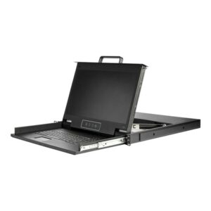 StarTech.com Consola KVM HD 1080p de Montaje en Rack de Servidores - Teclado QWERTY - KVM de 1 Puerto VGA con Monitor LCD de 17" - Switch KVM 1U con Cables - USB - MTBF 50000