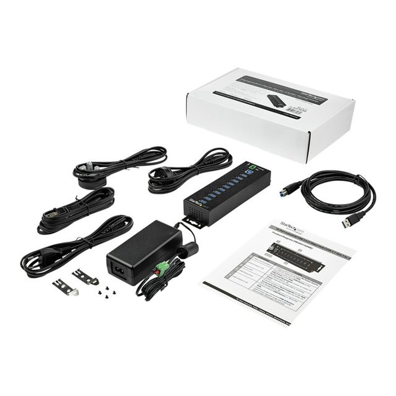 StarTech.com Hub Concentrador Ladrón USB 3.0 de 10 Puertos con Adaptador de Alimentación Externo - con Protección ESD de 350W - Imagen 5