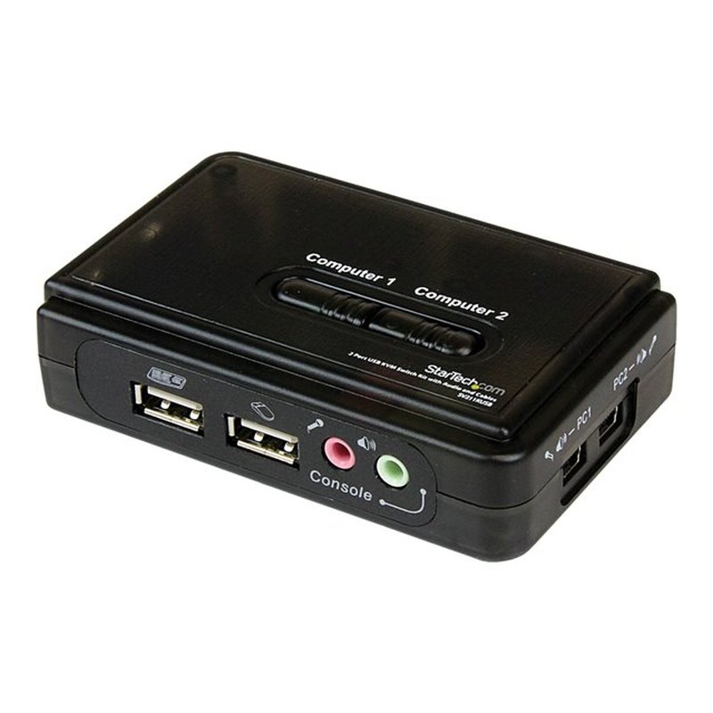 StarTech.com Juego de Conmutador KVM de 2 puertos con todo incluido - USB - Audio y Vídeo VGA StarTech.com Juego de Conmutador KVM de 2 puertos con todo incluido - USB - Audio y Vídeo VGA