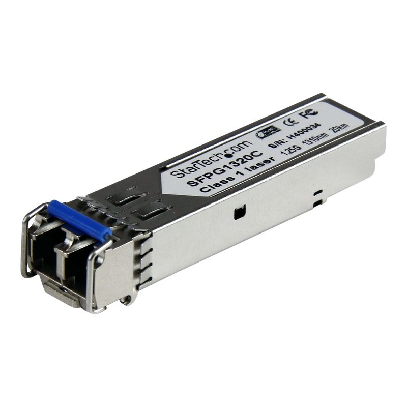 StarTech.com Módulo Transceptor SFP Compatible con GLC-LH-SMD Cisco - 1000BASE-LH - Monomodo 1GbE - SFP Ethernet Gigabit 1Gb - LC 20km - 1310nm - Cisco Firepower, IE2000, IE4000 DDM StarTech.com Módulo Transceptor SFP Compatible con GLC-LH-SMD Cisco - 1000BASE-LH - Monomodo 1GbE - SFP Ethernet Gigabit 1Gb - LC 20km - 1310nm - Cisco Firepower, IE2000, IE4000 DDM