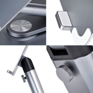 StarTech.com Soporte Elevador Telescópico de Ordenador Portátil - Base Giratoria de 360 Grados - Base Giratoria de Ordenador para Escritorio - Altura e Inclinación Ajustable - Máx. 5kg - Aluminio StarTech.com Soporte Elevador Telescópico de Ordenador Portátil - Base Giratoria de 360 Grados - Base Giratoria de Ordenador para Escritorio - Altura e Inclinación Ajustable - Máx. 5kg - Aluminio