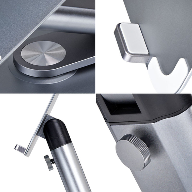 StarTech.com Soporte Elevador Telescópico de Ordenador Portátil - Base Giratoria de 360 Grados - Base Giratoria de Ordenador para Escritorio - Altura e Inclinación Ajustable - Máx. 5kg - Aluminio StarTech.com Soporte Elevador Telescópico de Ordenador Portátil - Base Giratoria de 360 Grados - Base Giratoria de Ordenador para Escritorio - Altura e Inclinación Ajustable - Máx. 5kg - Aluminio - Imagen 4