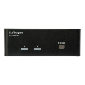 StarTech.com Switch Conmutador KVM de 2 Puertos DisplayPort - 4K 60Hz