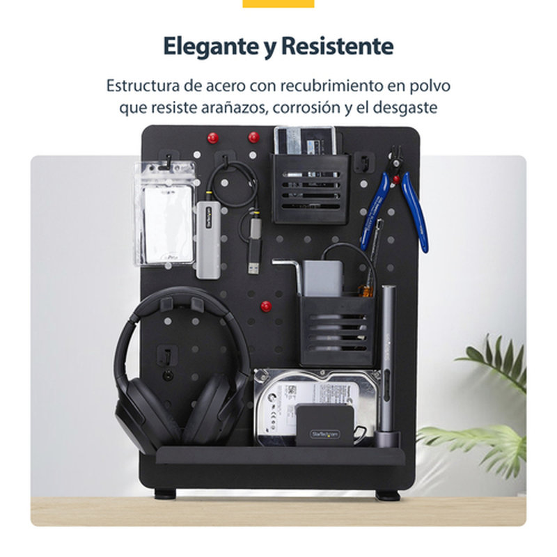 StarTech.com Tablero Perforado de Sobremesa con Abrazadera - Panel Perforado Metalico - Organizador de Acero con Accesorios para Escritorio - 420 x 320mm - Negro StarTech.com Tablero Perforado de Sobremesa con Abrazadera - Panel Perforado Metalico - Organizador de Acero con Accesorios para Escritorio - 420 x 320mm - Negro - Imagen 11