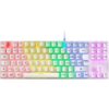 Mars Gaming MK80 Blanco, Teclado Gaming Mecánico TKL FRGB, Antighosting, Switch Mecánico Rojo, Idioma Italiano